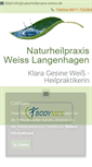 Mobile Screenshot of naturheilpraxis-weiss.net